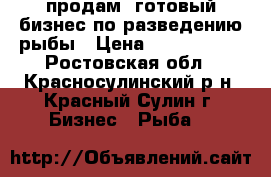 продам  готовый бизнес по разведению рыбы › Цена ­ 2 000 000 - Ростовская обл., Красносулинский р-н, Красный Сулин г. Бизнес » Рыба   